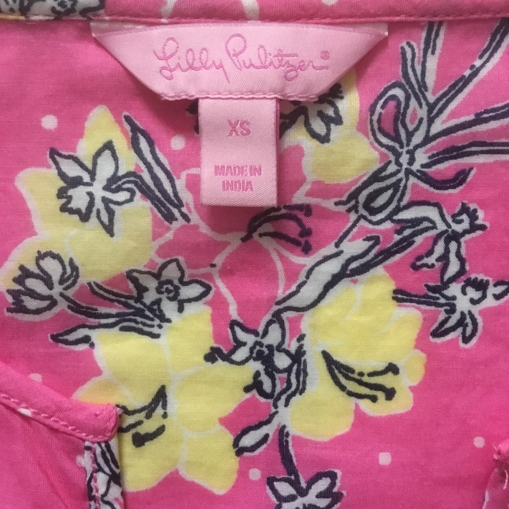 Lilly Pulitzer Cotton Floral Blouse - Picture 3 of 6